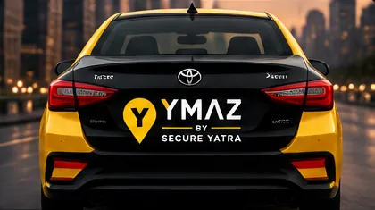 YMAZ car branding, rear view