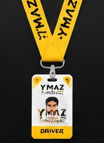 YMAZ driver ID card and lanyard