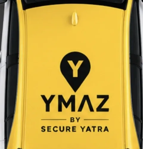 YMAZ logo on a cab roof seen from above